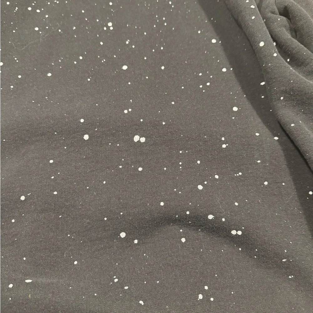 Superdry Black Pullover Hoodie with White Logo and Paint-Splatter - Picture 9 of 9